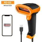 Портативный ручной сканер штрих-кодов RD-S3 CCD, проводной сканер штрих-кодов 1D с USB-кабелем, сканер штрих-кодов для инвентаризации и экранных платежей