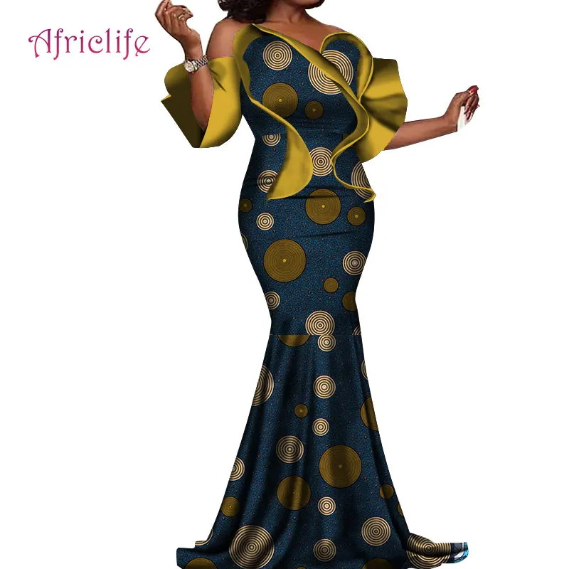 Одежда в африканском стиле Вечерние праздничные платья для элегантных дам
