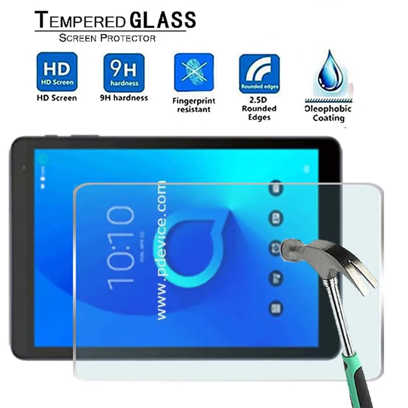 For Alcatel 1T 10 -Premium Tablet 9H Tempered Glass Screen Protector Film Protector Guard Cover