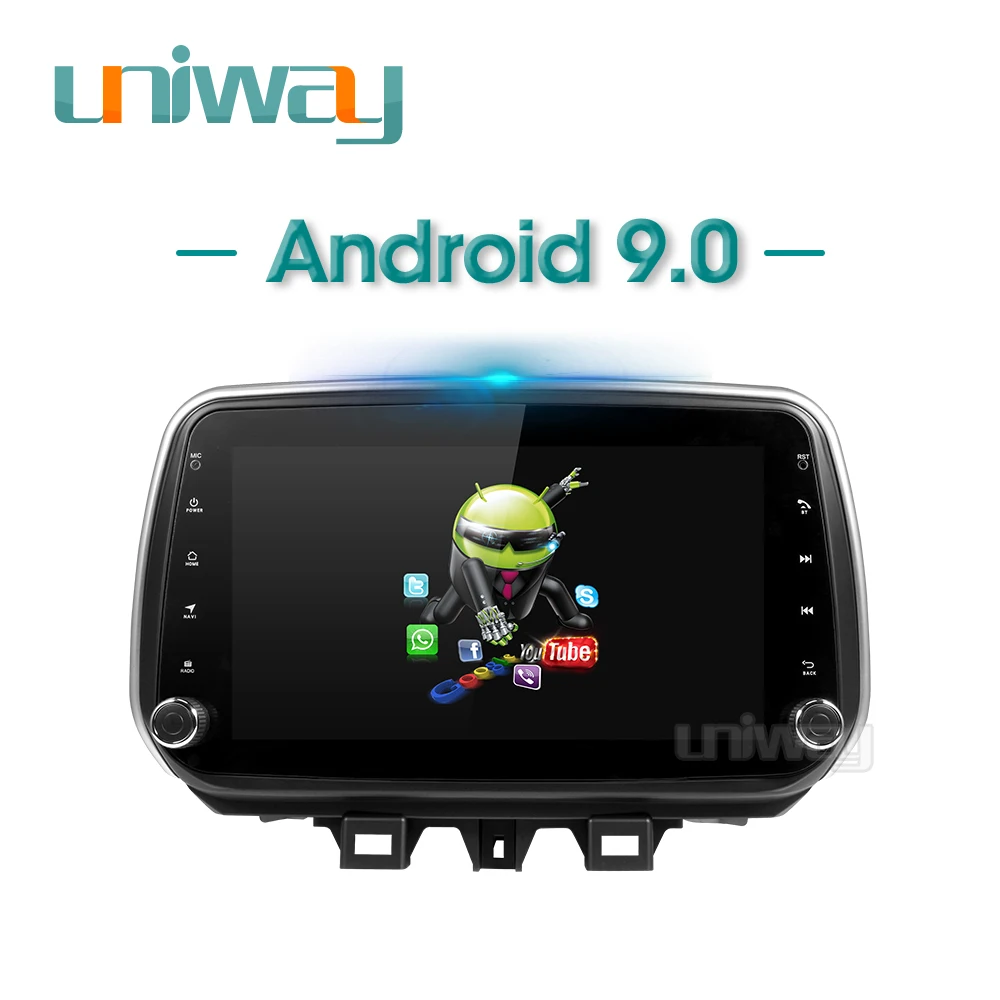 Uniway android 9 0 2G + 32G Автомобильный dvd плеер для Hyundai Tucson/IX35 2018 мультимедийный