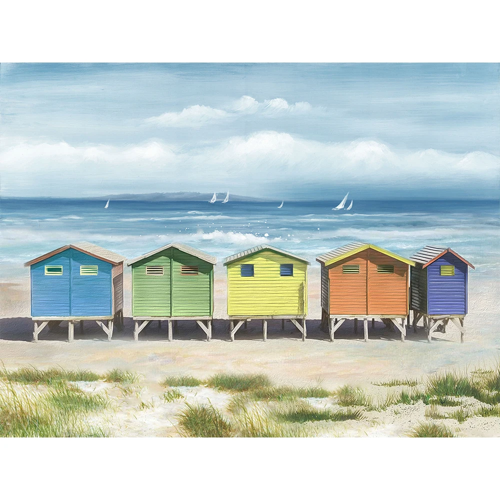 Летнее Пляжное живопись маслом по номерам DIY цифровой акрил окрашенный одеяло