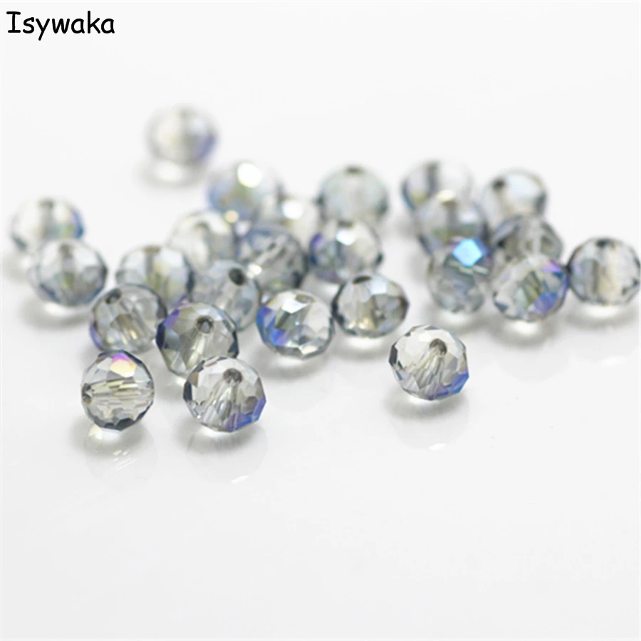 

Распродажа, прозрачные синие стеклянные бусины с гранями внутри, 4*6 мм, 300 шт., круглые бусины для изготовления ювелирных изделий