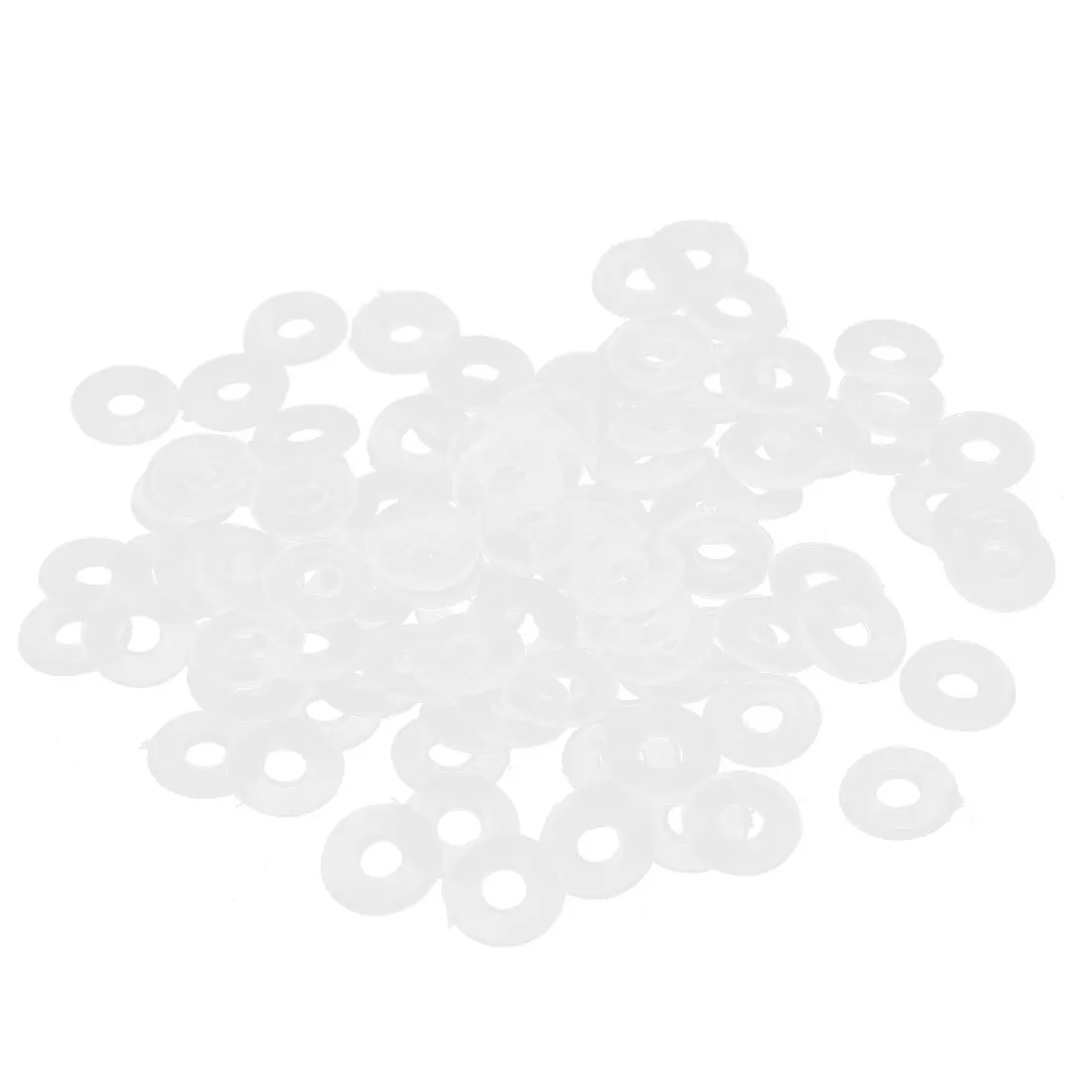 

uxcell 8mm x 3mm x 1mm Nylon Flat Insulating Washers Spacer Gasket Clear 100pcs