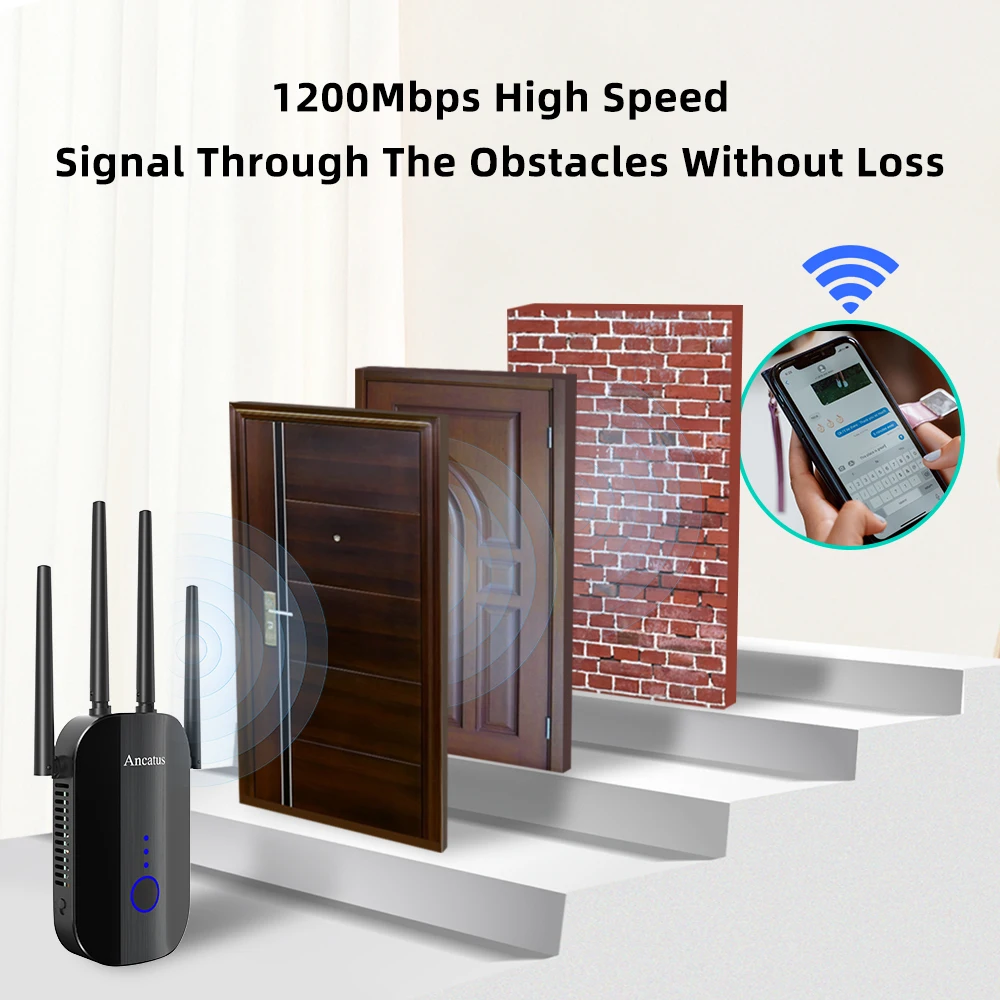 ancatus a2 ac1200 wifi repeater 5g powerful router 5ghz signal amplifier wireless extender 802 11ac free global shipping