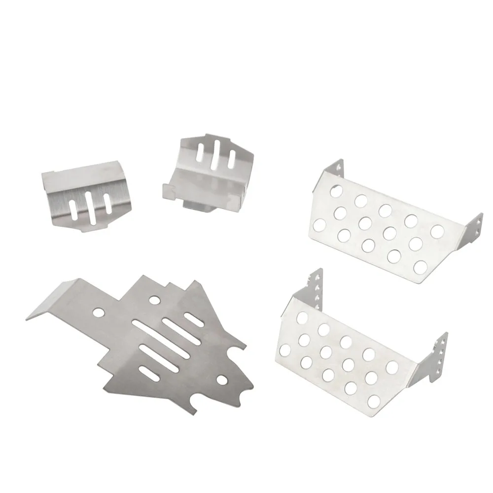 

RC Bumper Protective Plate &Axle Armor Protection &Chassis Armor Protection Skid Plate Set for Traxxas Trx4 TRX-4 Upgrade Parts
