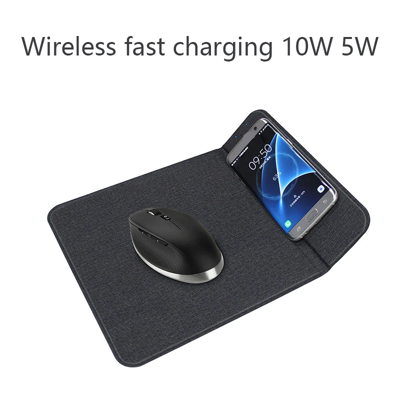 Быстрая Беспроводная зарядка коврик для мыши держатель планшетов складное