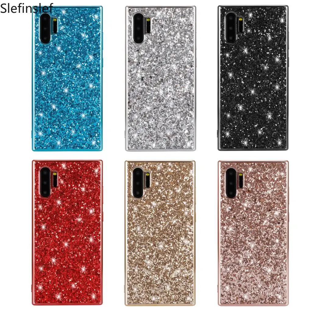 For Samsung Galaxy Note 10 Case Luxury Hard PC Shining Glitter Slim Protective Back Cover case for samsung note plus 10pro | Мобильные