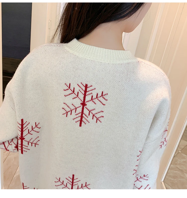 6077# Autumn Winter Large Size Loose Maternity Sweaters Thicken Pullovers Clothes for Pregnant Women Snow Pregnancy Clothing
