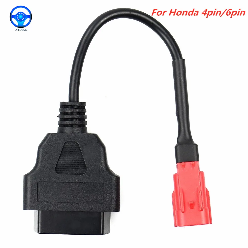 2022 OBD Motorcycle Cable For Honda 4 Pin/6pin Plug Cable Diagnostic Cable 4Pin to OBD2 16 pin Adapter