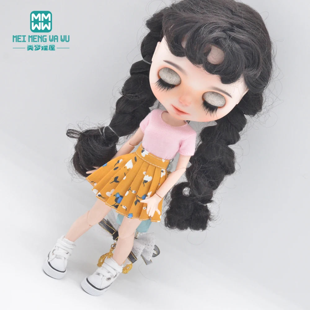 

Toys Doll Clothes Fashion three-piece suits for 28--30cm Blyth Azone OB23 OB24 doll accessories Girl's gift