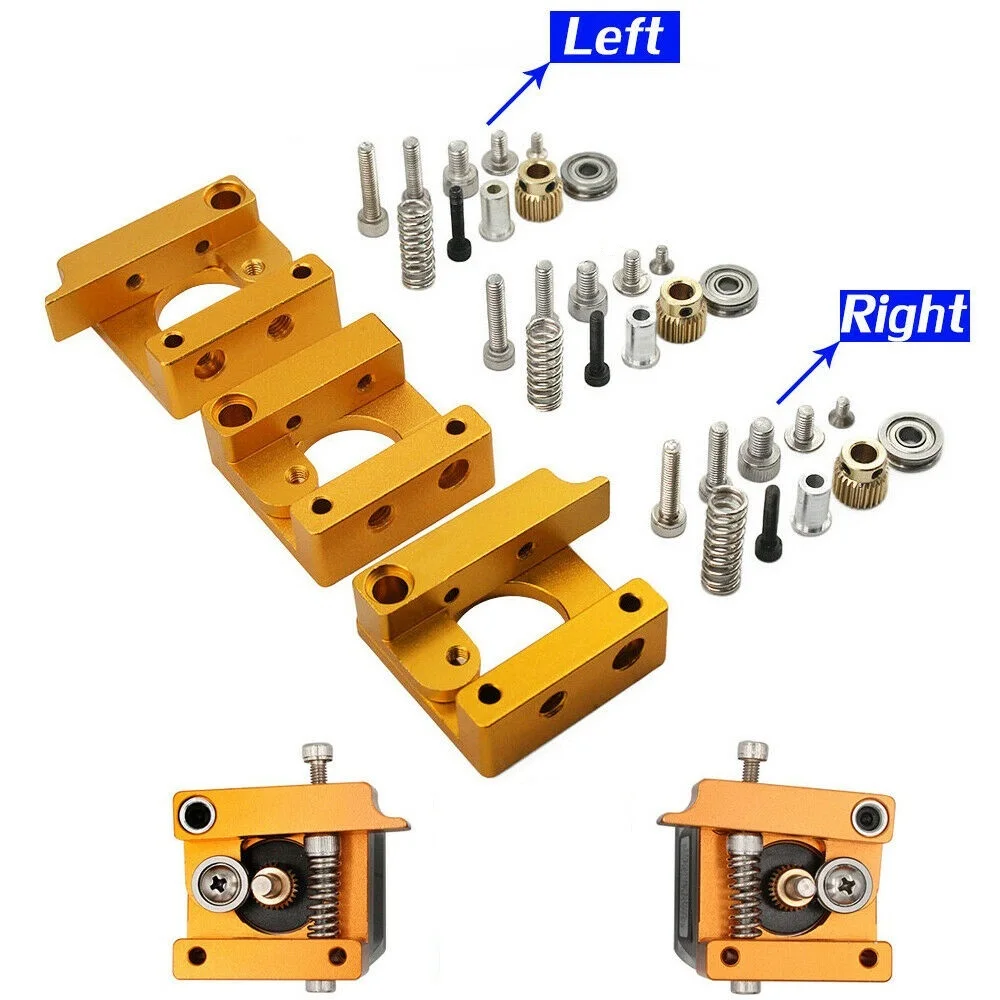 

MK8 Extruder Aluminum Block Right Hand Left Hand For 1.75mm Filament 3D Printer DIY Kit Replacement Spare Extruder