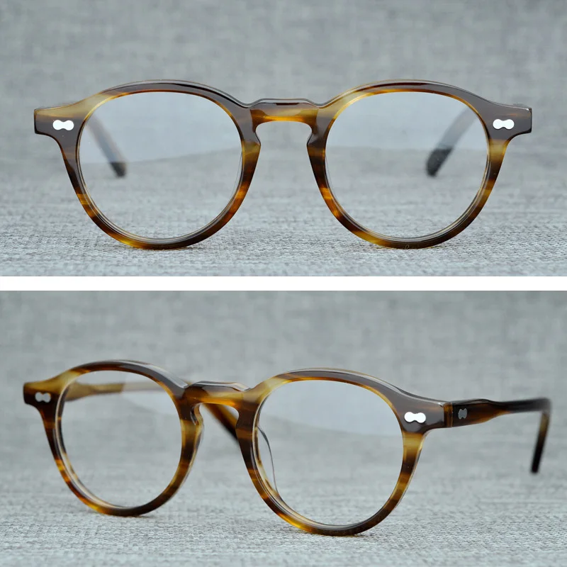

Transparent Round Glasses Men Acetate Vintage Eyeglasses Frame Women Optical Prescription Spectacle Frames Clear Eyewear Oculos