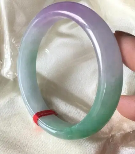 

58-60 mm Certified (Grade A)100% Natural Green Jadeite JADE Bracelet Bangle Free shipping with box