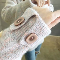 2021 new womens short high collar chenille sweater coat womens loose mesh top