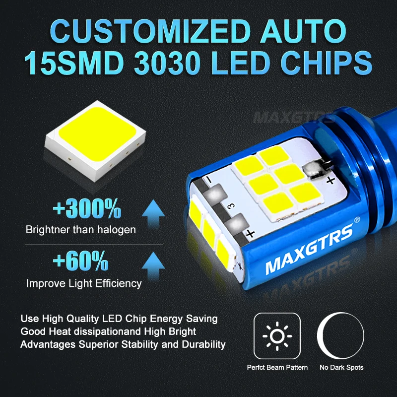 2 шт. автомобисветодиодный светодиодные лампы Canbus SMD3030 912 921 T15 W16W|Сигнальная лампа|