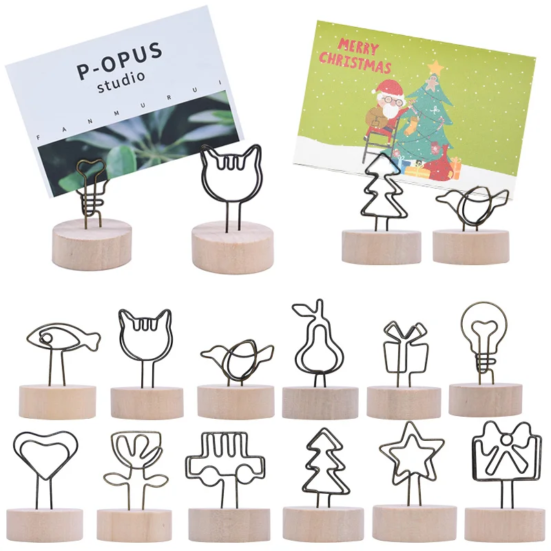 3 шт. несколько стилей металлический держатель для карт Рождественская елка