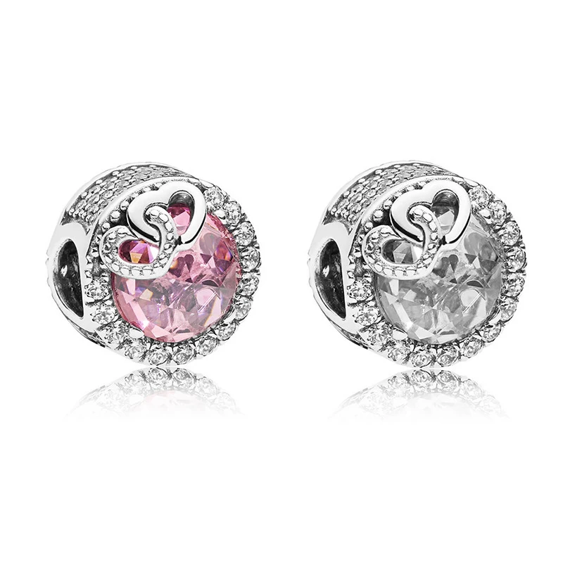 Модные оригинальные панские подвески браслет с круглым сердцем хрустальные