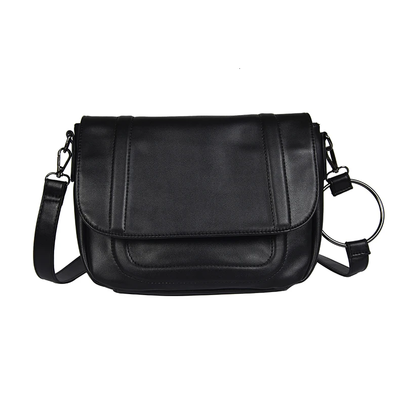 

Winter Black PU Leather Women Crossbody Bags 2020 Spring Fashion Small Shoulder Messenger Bag Lady Travel Handbags And Purses