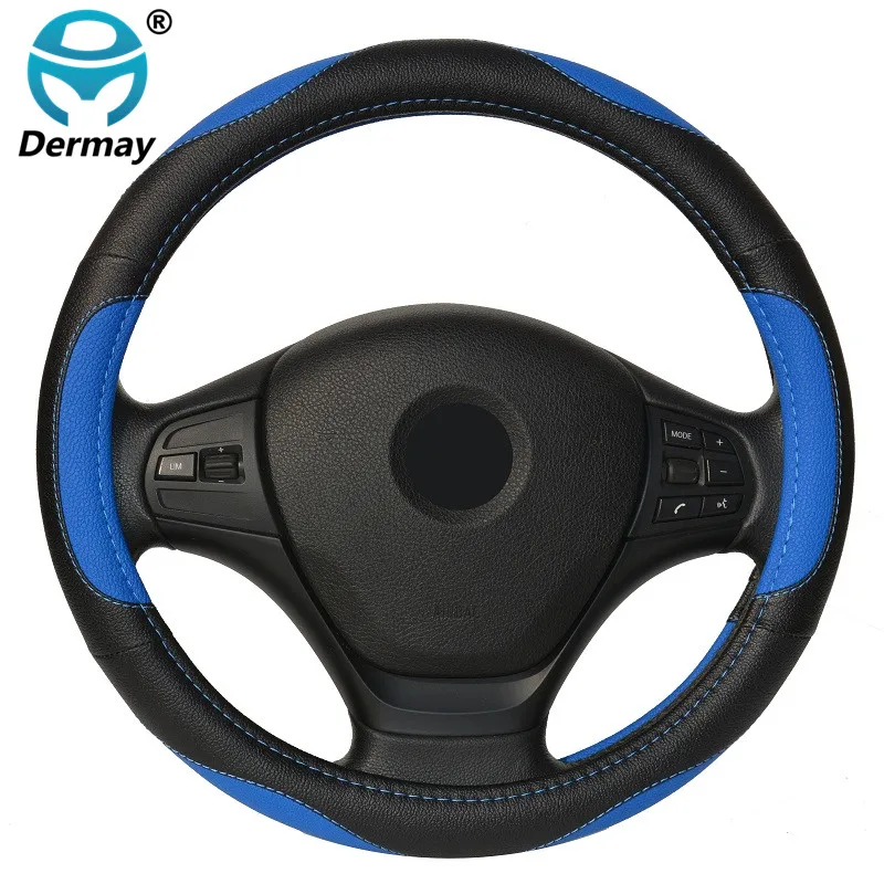DERMAY 7 цветов Φ для Ford Focus BMW Volkswagen Toyota Renault KIA Skoda Opel Mazda Audi|car steering wheel cover|steering coverwheel cover