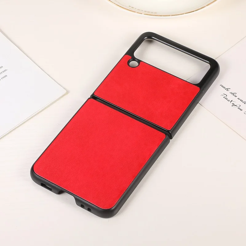 

For Samsung Galaxy Z Flip 3 Luxury Crazy Horse Texture Folding Screen Phone Case High Quality PU Leather Protection Back Cover