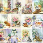 AZQSD алмазов картина кошка собака ручной работы подарок полная выкладка, алмазная вышивка сад вышивка крестом Стразы украшения для дома