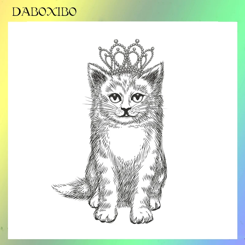 Чистые штампы DABOXIBO с изображением благородного кота для рукоделия скрапбукинга
