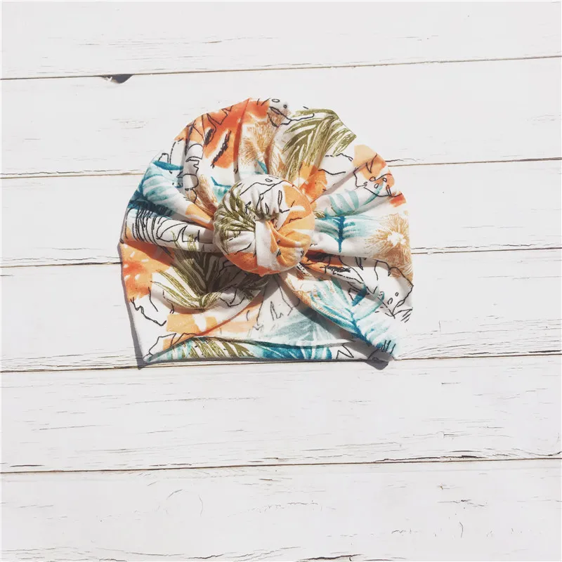 Retail Donut Baby Hat Boho Style Newborn Elastic Cotton Flower Beanie Caps Childs Multicolor Girl Boy Turban Hats | Детская одежда и