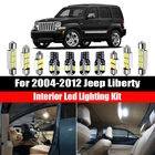 13x Canbus Error Free светодиодный внутренний светильник комплект посылка для 2004-2012 Jeep Liberty автомобильные аксессуары Карта Купол Магистральные лицензии светильник
