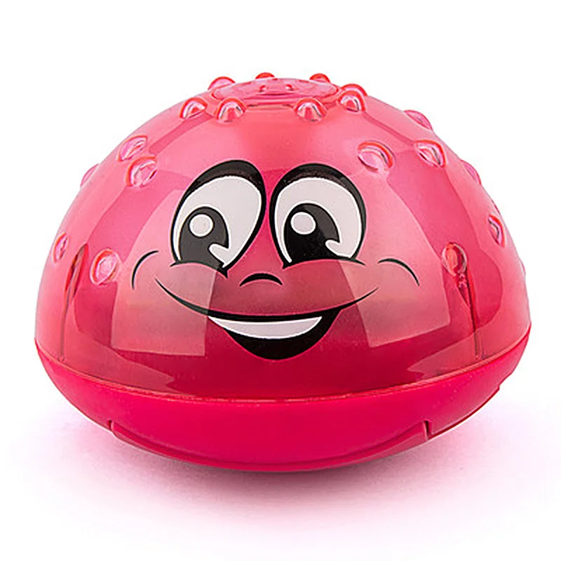 Electric Inductive Water Spray Tool Toy Ball with Light Music Bathroom Bathtub Swim Baby Bath Toys for Toddler Infant Children - Цвет: Red ball