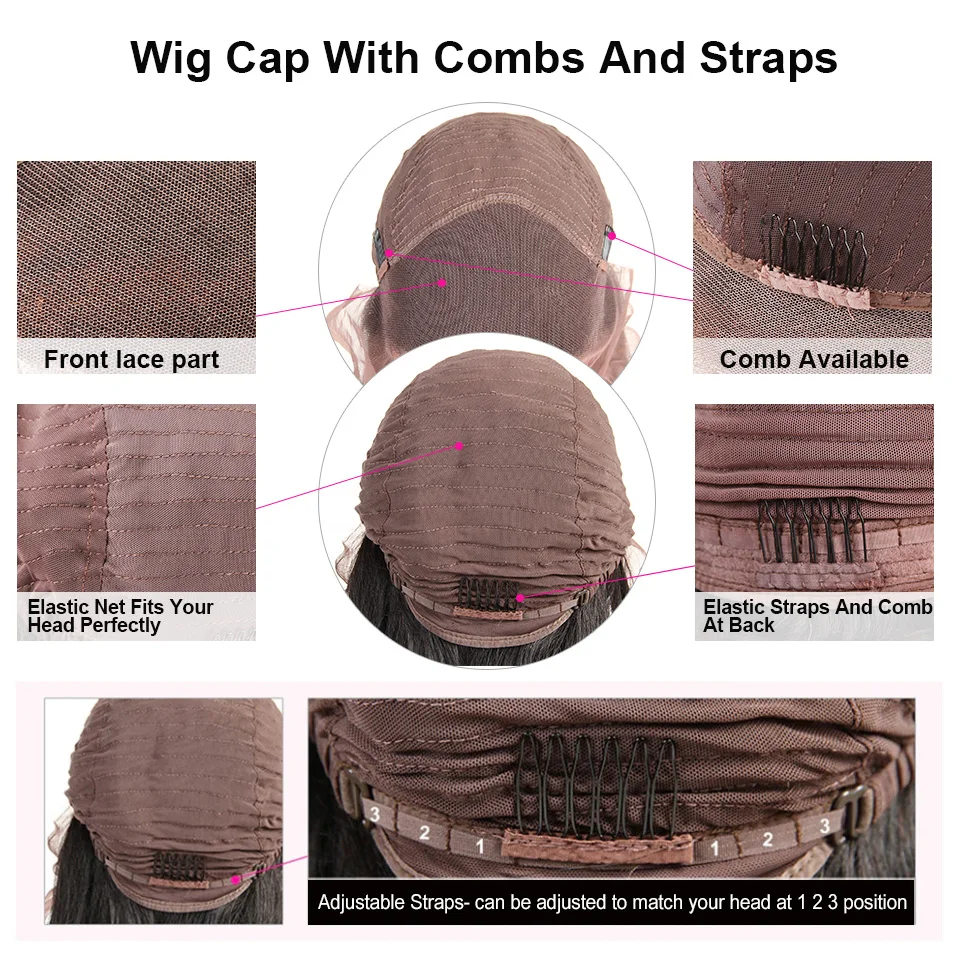 Unique Brazilian 13x4 Body Wave Lace Front Wigs 130% 150% Medium Ratio 8&quot-24&quot Wig Pre Plucked Remy Human Hair 1B/27 | Шиньоны и