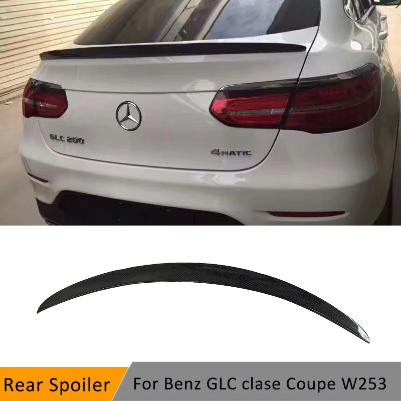 

Задний спойлер из углеродного волокна для Mercedes Benz GLC Class Coupe W253 C253 GLC250 GLC300 GLC350 2016 - 2019 FRP, заднее крыло багажника