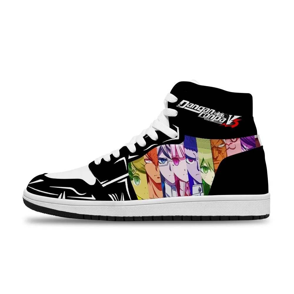 

2021 Японские Аниме Горячие Danganronpa Diy беговые Нескользящие баскетбольные туфли с принтом для мужчин модные кроссовки унисекс