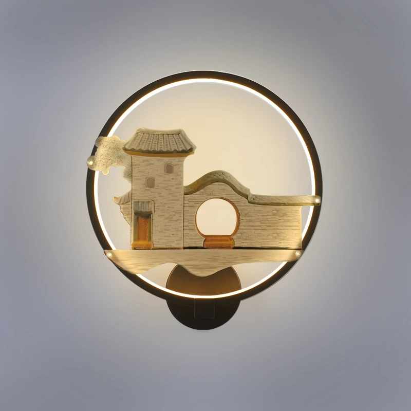 

Классическая алюминиевая настенная лампа, креативный светильник для гостиной, чайной комнаты, ресторана, коридора, декоративные настенные ...