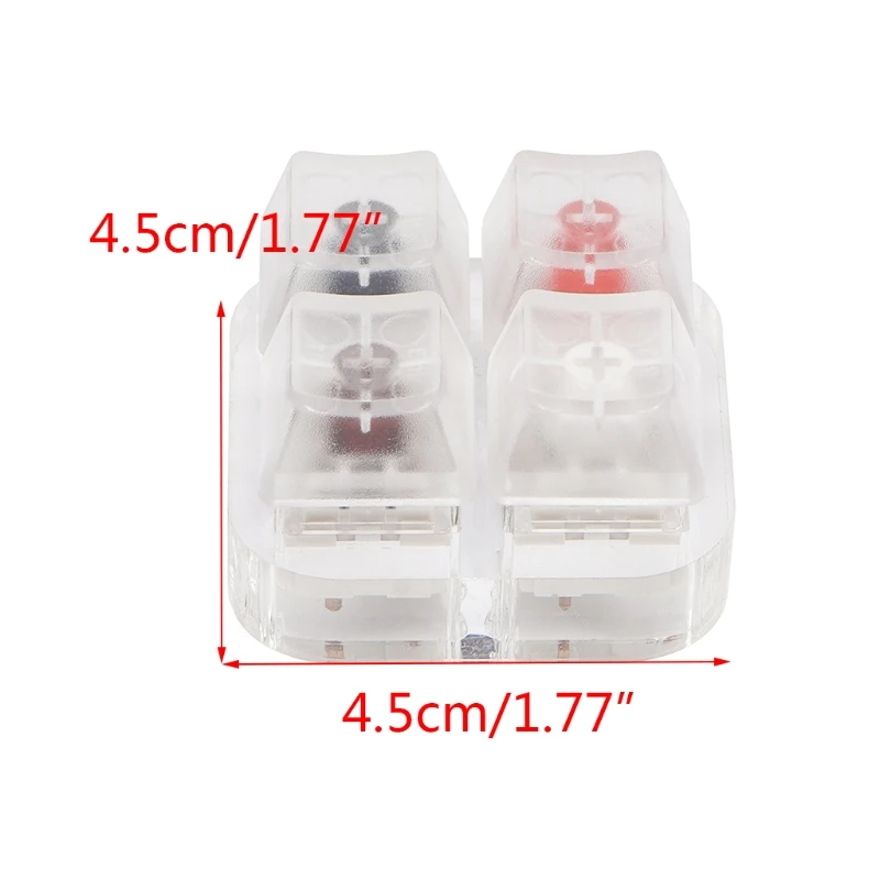 

4 Key Translucent Keycaps Testing Tool Kailh Box Switches Keyboard Tester Kit Clear Keycaps Sampler PCB Mechanical Keyboard