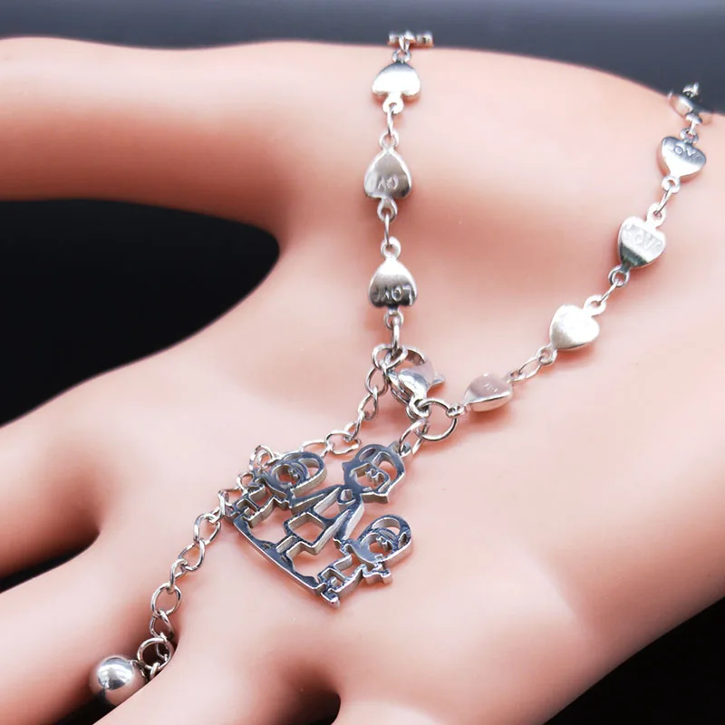 2021 Семейные комплекты одежды для мамы и сына из нержавеющей стали браслет на ногу