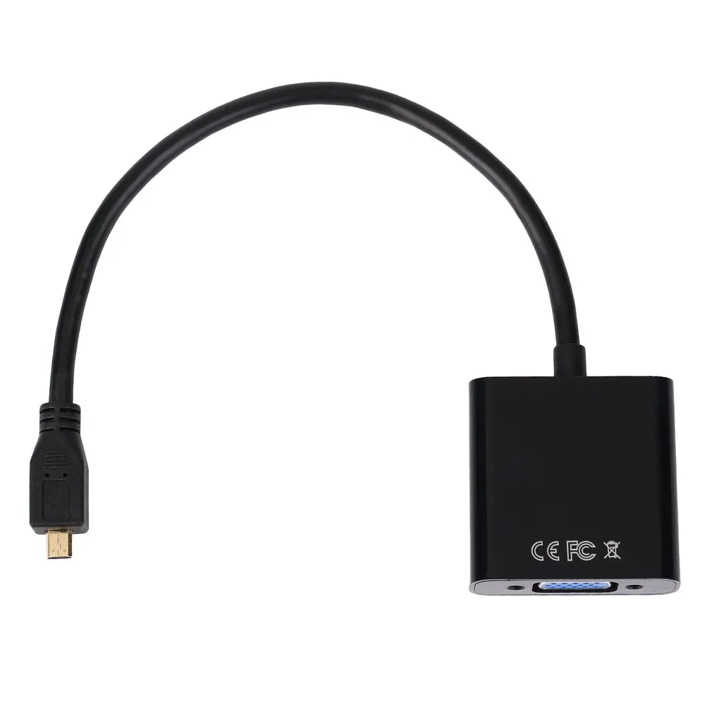 

New 1080P Micro HDMI-compatible to VGA Female Video Cable Converter Adapter for PC Laptop Black Digital Hot hot new