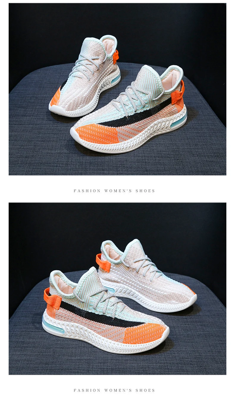 Comfortable inner ladies casual shoes 360 degree breathable wicking sports shoes women's vulcanized shoes beautiful and generous