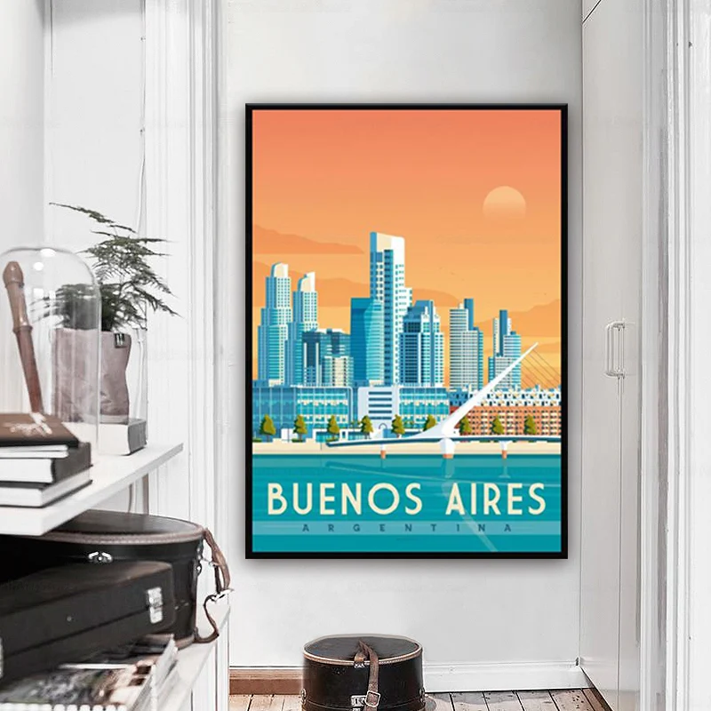 Художественный постер на холсте с изображением путешествий в Буэнос-Айресе