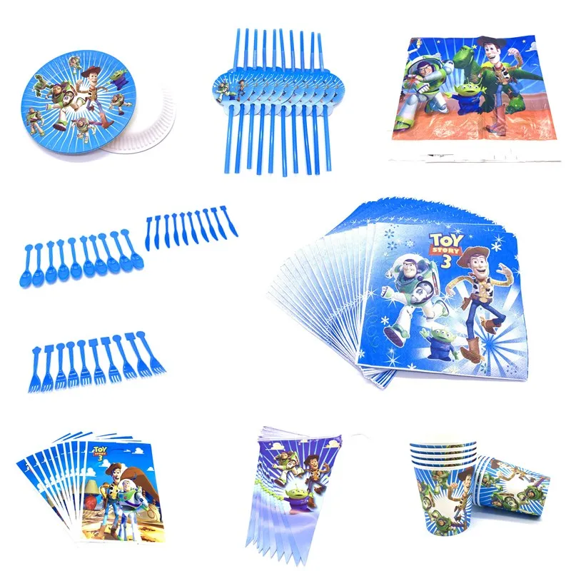 Новый Disney милые История игрушек бумажный мультяшный стаканчик и тарелка
