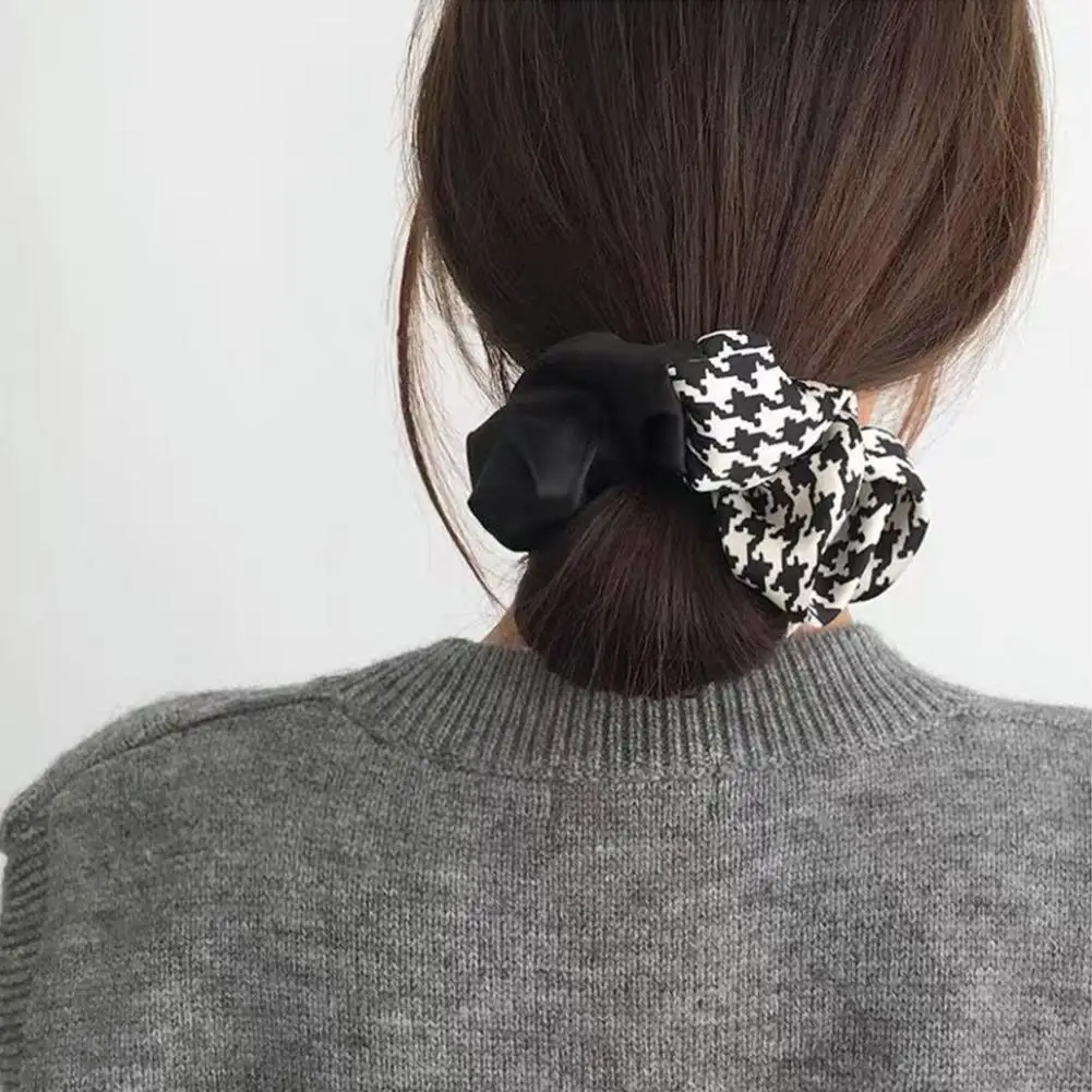 

Fashion Elastic Plaid Bows Hair Ties Rope Ribbon Hairband Streamers Hair Scrunchies Horsetail Hair Accessories For Girls Tie