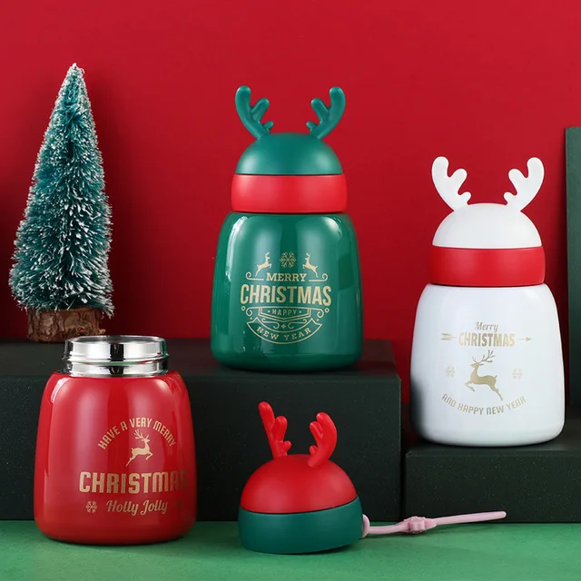 Рождественский вакуумный изолированный термос FUNBAKY бутылка из нержавеющей стали