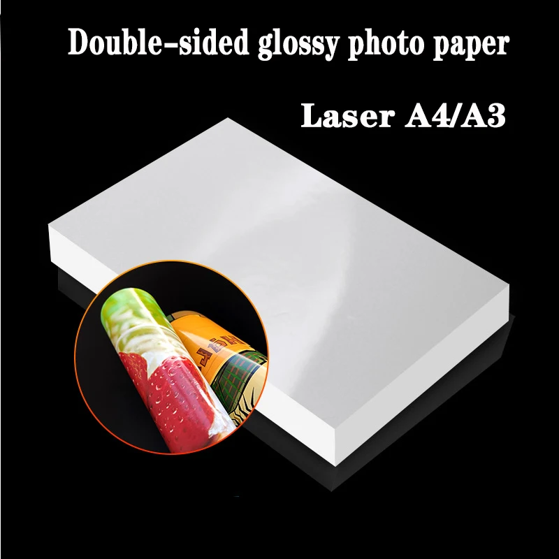 Double-sided glossy photo paper for A4 laser printer 128g 157g 200g 250g laser coated paper suitable for business card menu draf