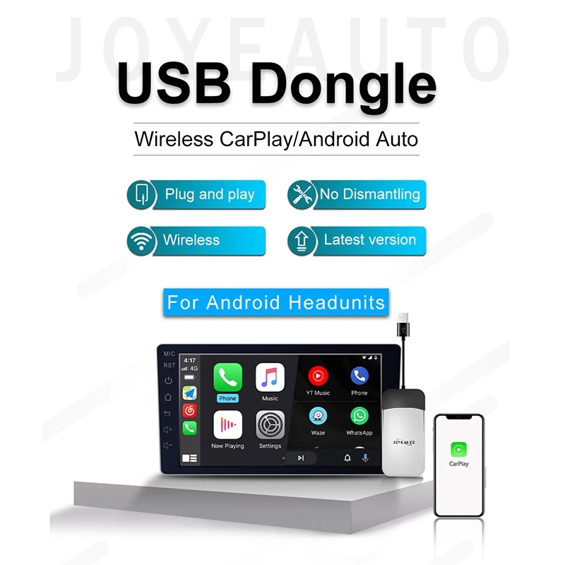 Беспроводной ключ JoyeAuto для Carplay Android автомобильный умный зеркальный Apple CarPlay