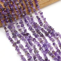 40cm hot natural freeform chip stone amethysts loose spacer beads for women bracelet jewelry accessories gift size 3x5 4x6mm