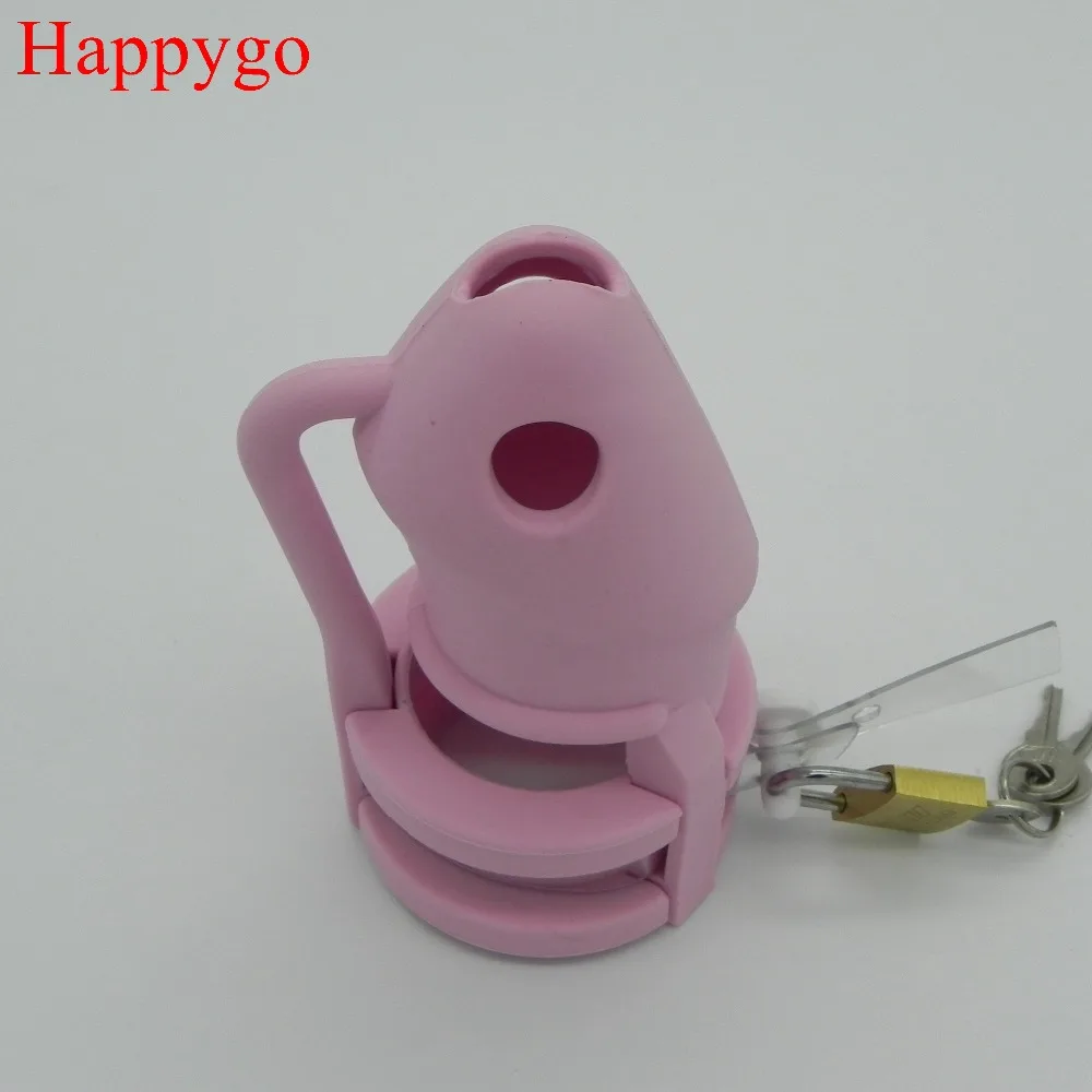 Мужское розовое Силиконовое устройство целомудрия петух клетки для мужчин