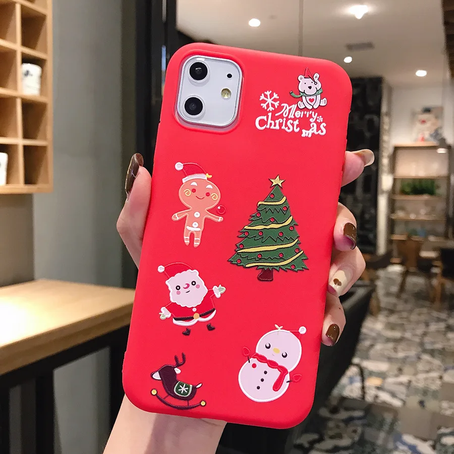 Коробка Рождественские Чехол для мобильного телефона iPhone 11 PRO MAX 7/6/6S/7s 8 Plus X XS XR