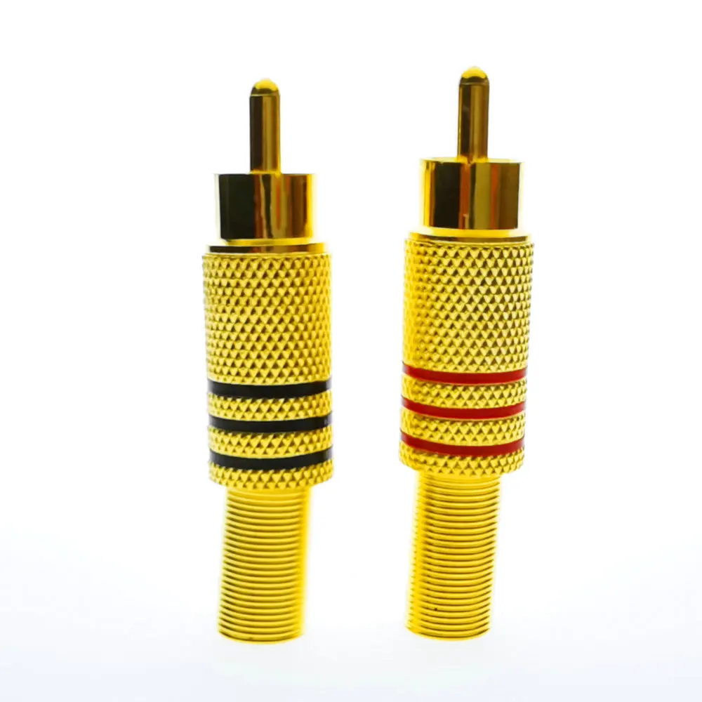 1 шт. Золотой штекер RCA телефонный разъем пайка AV аудио видео кабель адаптер