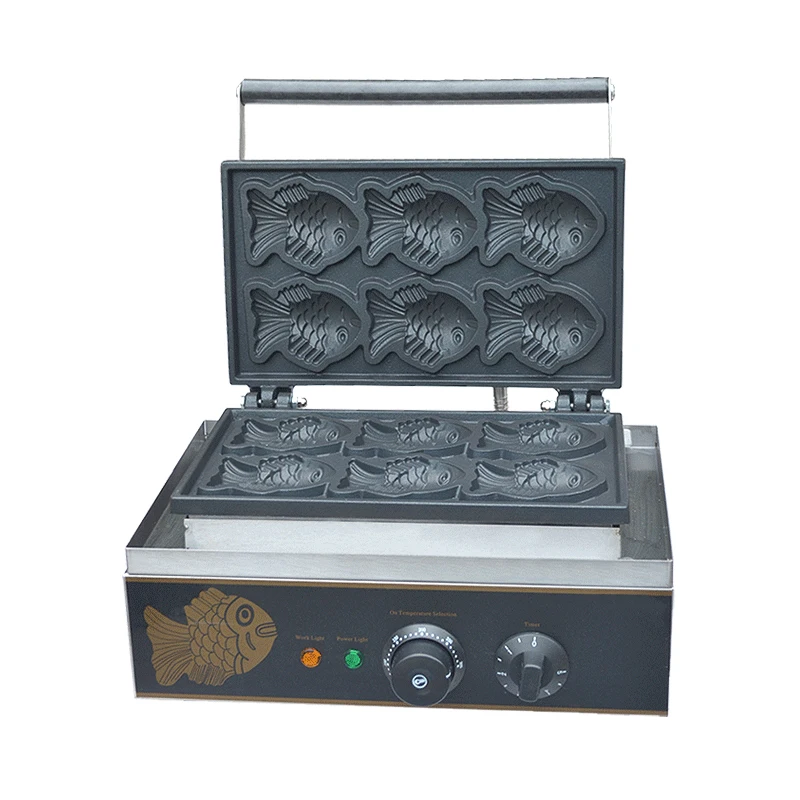 6 шт. фельница Taiyaki для мороженого 110 В 220 В|waffle maker|fish cake machinecake machine |
