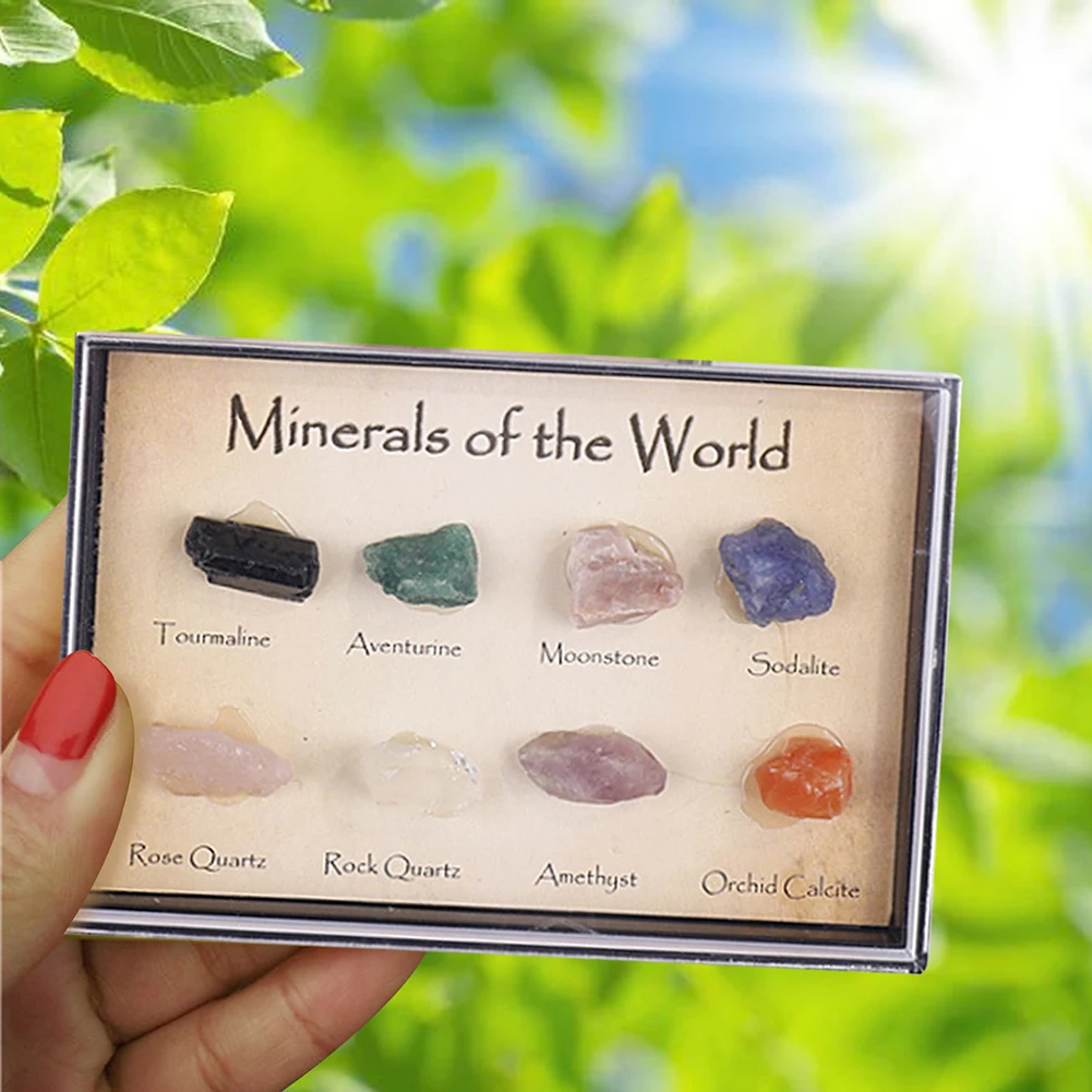 1 набор образцов натуральной руды минералы образцы драгоценные камни коллекция