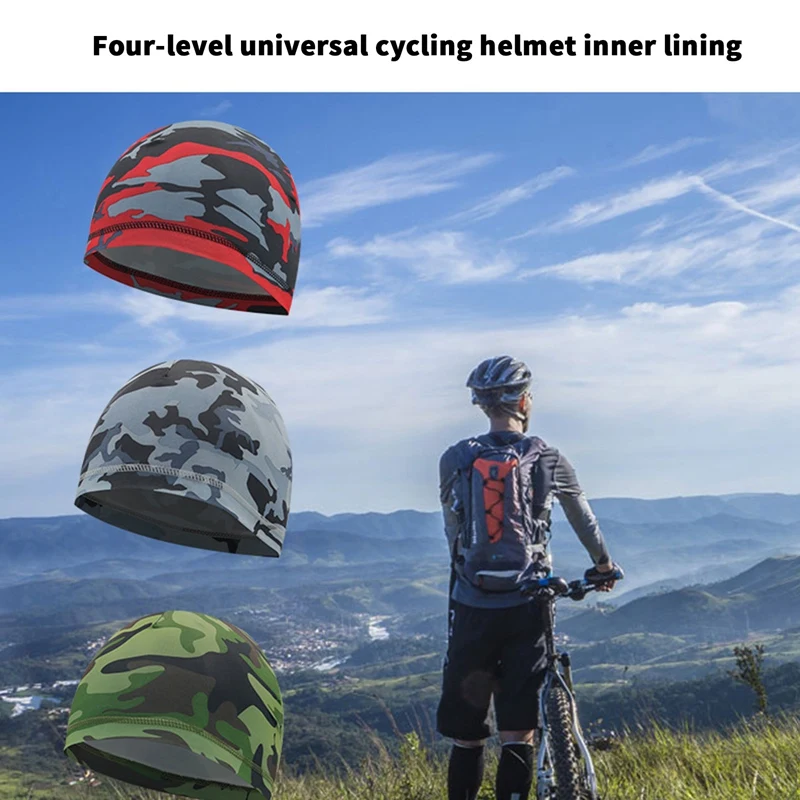 

Cycling Cap Summer Breathable Sports Running Skiing Riding Hats Bicycle Head Scarf Helmet Liner Cooling Skull Cap Quick-drying